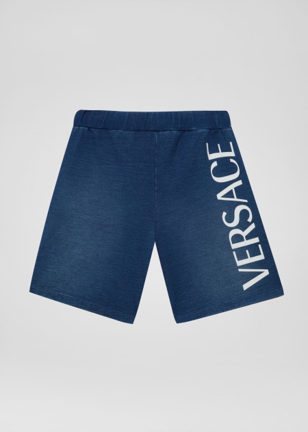 Versace Logo Jeansshorts Pojke - 269374DRB